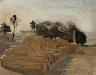Temple d'Amon-Rê de Sphinx Alley à Karnak - Jan Cybis — visning af kunstværket