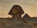 Sphinx ved måneskin, fra rejsen til Egypten - Jan Cybis — visning af kunstværket