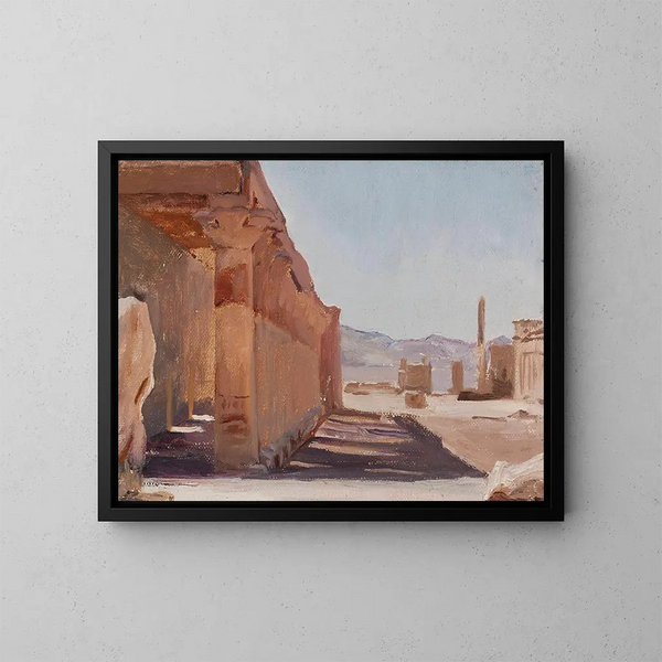 Temple du voyage en Égypte - Jan Cybis — indrammet kunstværk på væggen