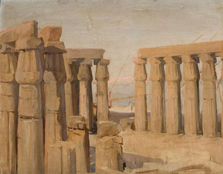 Temple i Luxor - Jan Cybis — visning af kunstværket