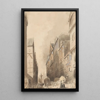 Jan Diederikus Kruseman - Gezicht in een buitenlandse stad.webp