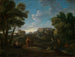 Klassisk landskabsmaleri nær Rom med udsigt over Palatin til Colosseum - Jan Frans van Bloemen — visning af kunstværket