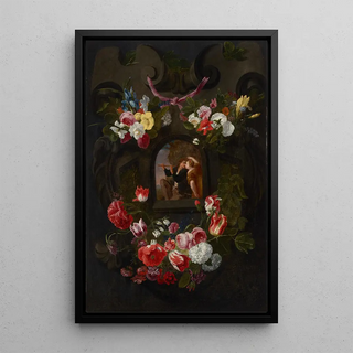 Jan Fyt - Allegories of the Four Seasons surrounded by garlands of seasonal flowers and fruits 2.webp