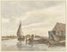 Nogle både på en kanal - Jan Hulswit — visning af kunstværket