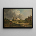 Vue sur le mur en ruine à Amsterdam du côté de la ville entre la Muiderpoort et la Weesperpoort - Jan Hulswit — indrammet kunstværk på væggen