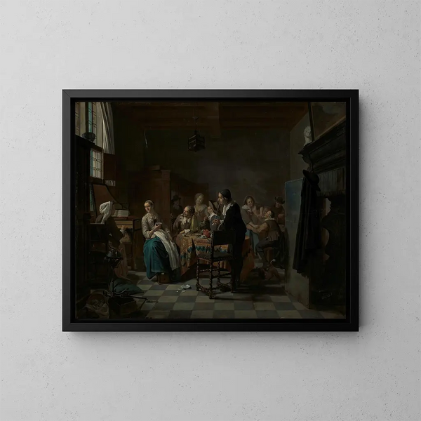 La Nouvelle Chanson - Jan Josef Horemans den Yngre — indrammet kunstværk på væggen