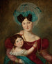 Portrait af Maria Anna Rawicz 1807-1887 med sin søn Ja - Jan Krzysztof Damel — visning af kunstværket