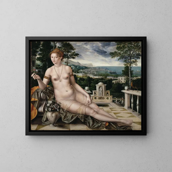 Vénus de Cythère - Jan Massys — indrammet kunstværk på væggen