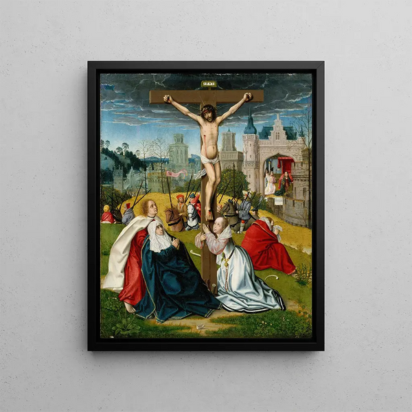 La Crucifixion - Jan Provoost — indrammet kunstværk på væggen