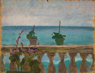Jan Rembowski - Balcony with flower pots.webp