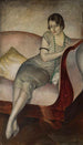Portrait af en dame på en sofa - Jan Rudnicki — visning af kunstværket