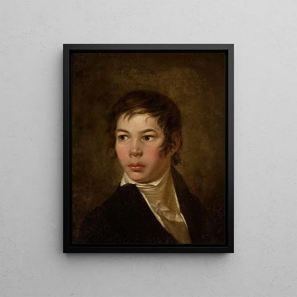 Portrait af Edward Jan Römer 1806-1878 - Jan Rustem — indrammet kunstværk på væggen