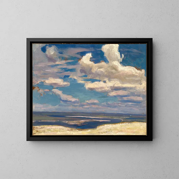 Sky over Dnipro-floden - Jan Stanisławski — indrammet kunstværk på væggen