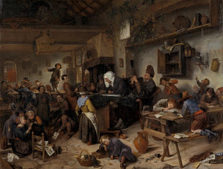 Une skole for drenge og piger - Jan Steen — visning af kunstværket