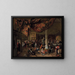 Et landsbybryllup - Jan Steen — indrammet kunstværk på væggen