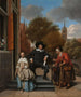 Adolf og Catharina Croeser kendt som borgmesteren i Delft og hans datter - Jan Steen — visning af kunstværket
