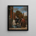 Adolf og Catharina Croeser kendt som borgmesteren i Delft og hans datter - Jan Steen — indrammet kunstværk på væggen
