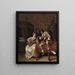 Ascagnes og Lucelle La Leçon de musique - Jan Steen — indrammet kunstværk på væggen