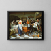 Fejring af fødslen - Jan Steen — indrammet kunstværk på væggen