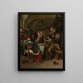 Familie scene - Jan Steen — indrammet kunstværk på væggen
