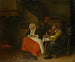 Landbrugsmaleri med æg spisende - Jan Steen — visning af kunstværket