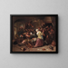 Jan Steen | Maleri af spillerne i strid — indrammet kunstværk på væggen