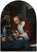 pige, der spiser østers - Jan Steen — visning af kunstværket