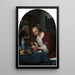 pige, der spiser østers - Jan Steen — indrammet kunstværk på væggen