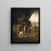 Jan Steen - Moses slår på klippen — indrammet kunstværk på væggen