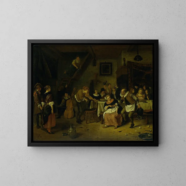Mariage de paysans - Jan Steen — indrammet kunstværk på væggen