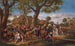 Bønder, der holder fest foran en kro - Jan Steen — visning af kunstværket