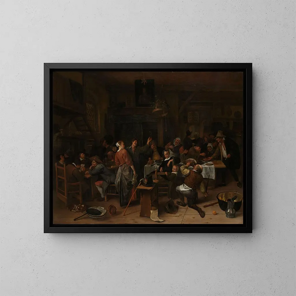Journée des princes - Jan Steen — indrammet kunstværk på væggen
