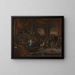 Samson ramt af filistrene - Jan Steen — indrammet kunstværk på væggen
