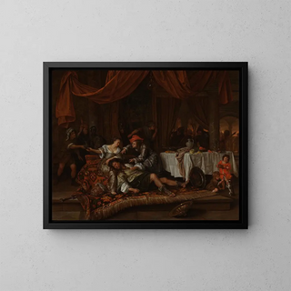 Samson og Dalila - Jan Steen — indrammet kunstværk på væggen