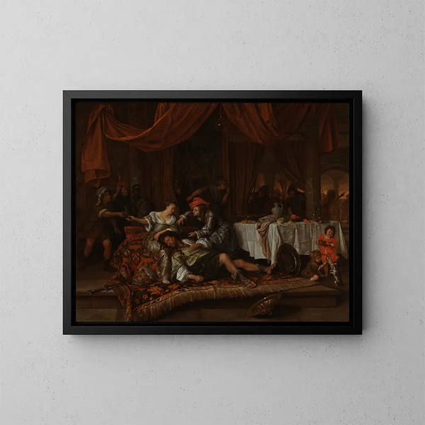 Samson og Dalila - Jan Steen — indrammet kunstværk på væggen