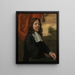 Selvportræt - Jan Steen — indrammet kunstværk på væggen