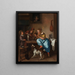 La leçon de danse - Jan Steen — indrammet kunstværk på væggen