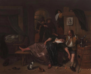 Le couple ivre - Jan Steen — visning af kunstværket