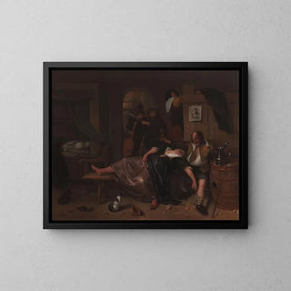 Le couple ivre - Jan Steen — indrammet kunstværk på væggen