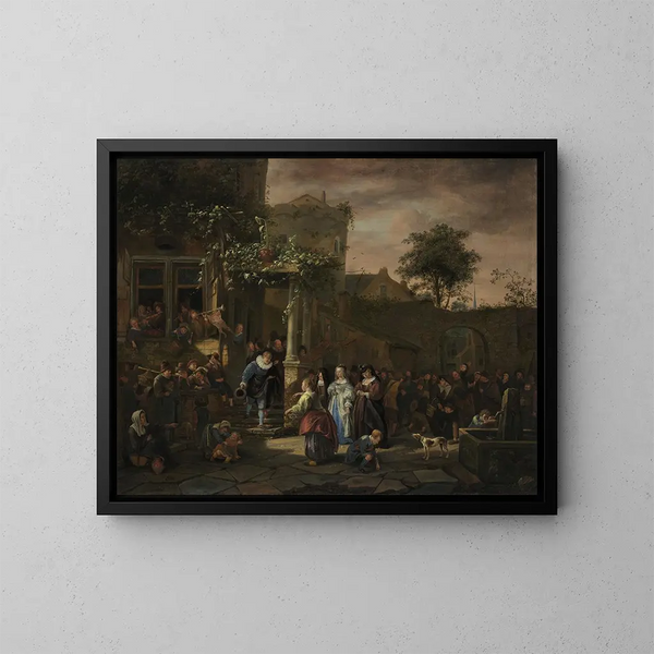 Le Mariage villageois - Jan Steen — indrammet kunstværk på væggen