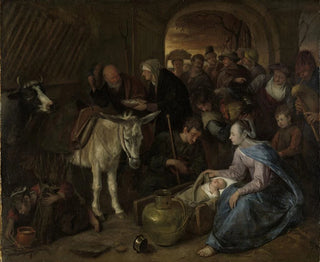 L'adoration des bergers - Jan Steen — visning af kunstværket