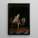Kvinde ved sit bad - Jan Steen — indrammet kunstværk på væggen