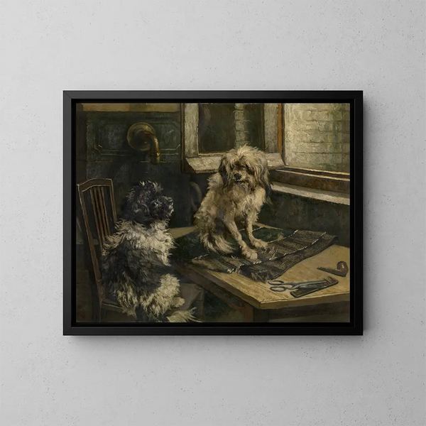 Hunde - Jan Stobbaerts — indrammet kunstværk på væggen