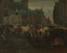 "Le marché aux bestiaux à Anvers" af Jan Stobbaerts — visning af kunstværket