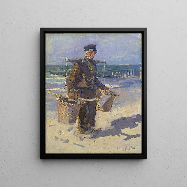 Le pêcheur de coquillages - Jan Toorop — indrammet kunstværk på væggen