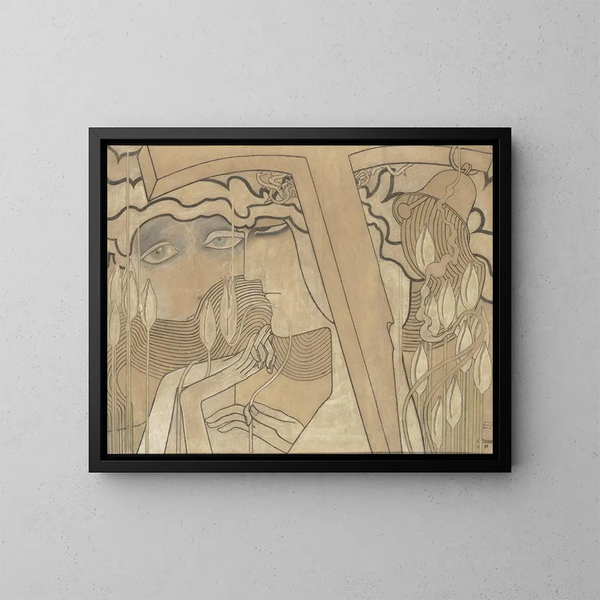Ønske og tilfredshed - Jan Toorop — indrammet kunstværk på væggen
