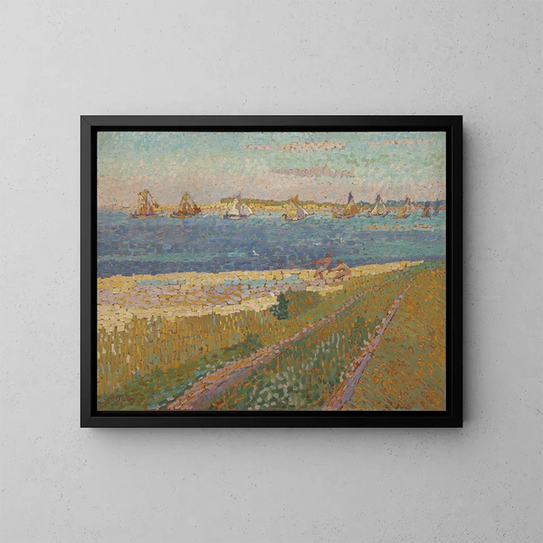 La Schelde nær Veere - Jan Toorop — indrammet kunstværk på væggen