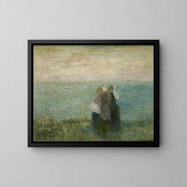kvinder ved havet - Jan Toorop — indrammet kunstværk på væggen