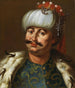 Portræt af en polsk noble traditionelt identificeret som Jean III Sobieski, konge af Polen, klædt som en osmannisk sultan - Jan Tricius — visning af kunstværket