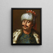 Portræt af en polsk noble traditionelt identificeret som Jean III Sobieski, konge af Polen, klædt som en osmannisk sultan - Jan Tricius — indrammet kunstværk på væggen